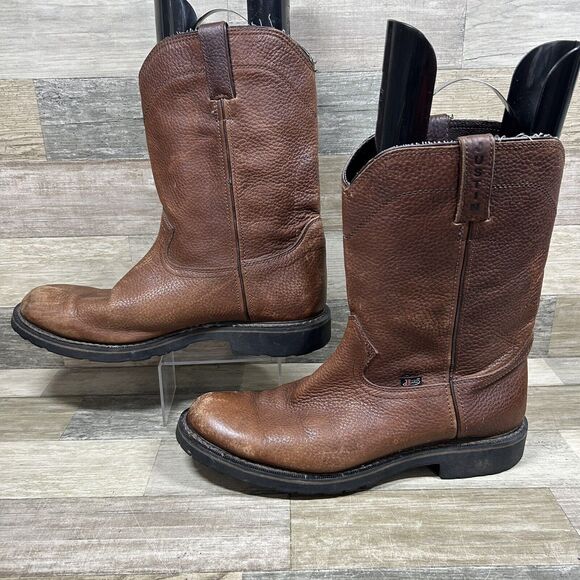 Justin Boots Men’s 12 D Brown Leather WK4920 Trapper Cowhide Work Boot main image 6